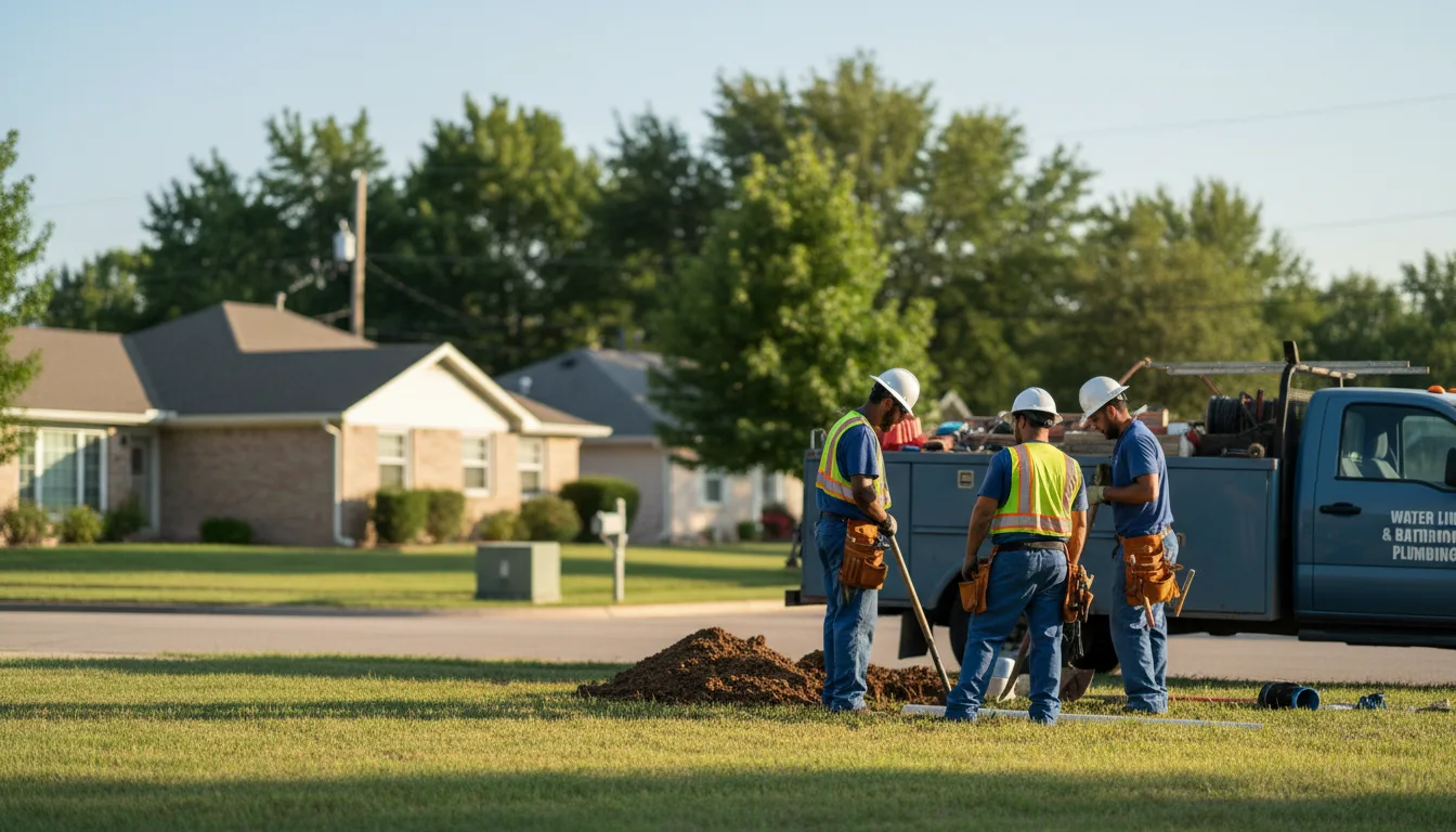 Residential water line and bathroom plumbing service in Princeton, IA
